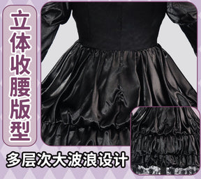 Akemi Homura Black Dress Anime Puella Magi Madoka Magica Cosplay Costume Lolita Dress Party Suit Halloween Uniform