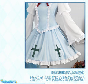 Tsukiyomi Utau Shugo Chara Cosplay Costume Mint Blue Gothic Lolita Dress with Wig For Hallowmas Christmas Role Play Women