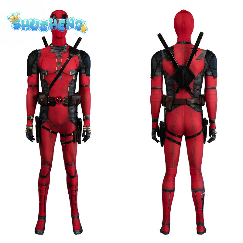 New Deadpooling 3 Cosplay Cosutme Wade Winston Wilson Jumpsuit Belt Cosplay Costume Movie Anti-hero Suit Halloween