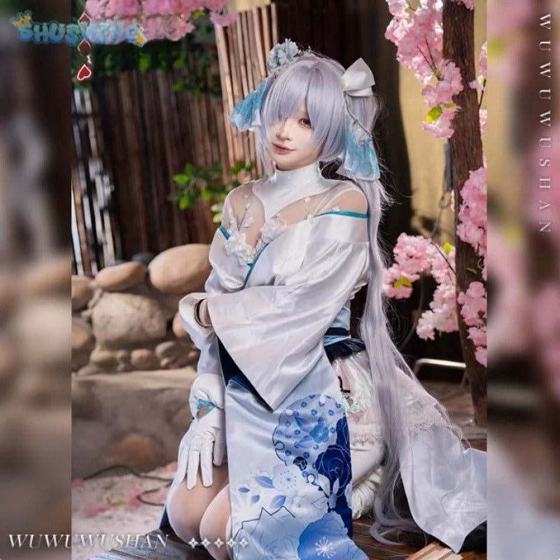 NIKKE：The Goddess of Victory Cinderella Cosplay Costume Halloween Party Elegant Kimono Dress Props Wig Gloves Woman New Uniform