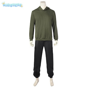 Riddler Edward Nygma superhero Bat Cosplay Costume Mask, jacket, pants, glasses, hoodie, hat, glove set men's fantasy uniform