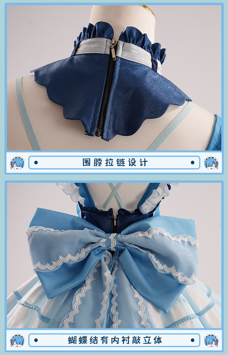 Shusheng-R Re:Life In a Different World From Zero Rem Cosplay Magical Girl Costume Lolita Dress Halloween Carnival Uniforms