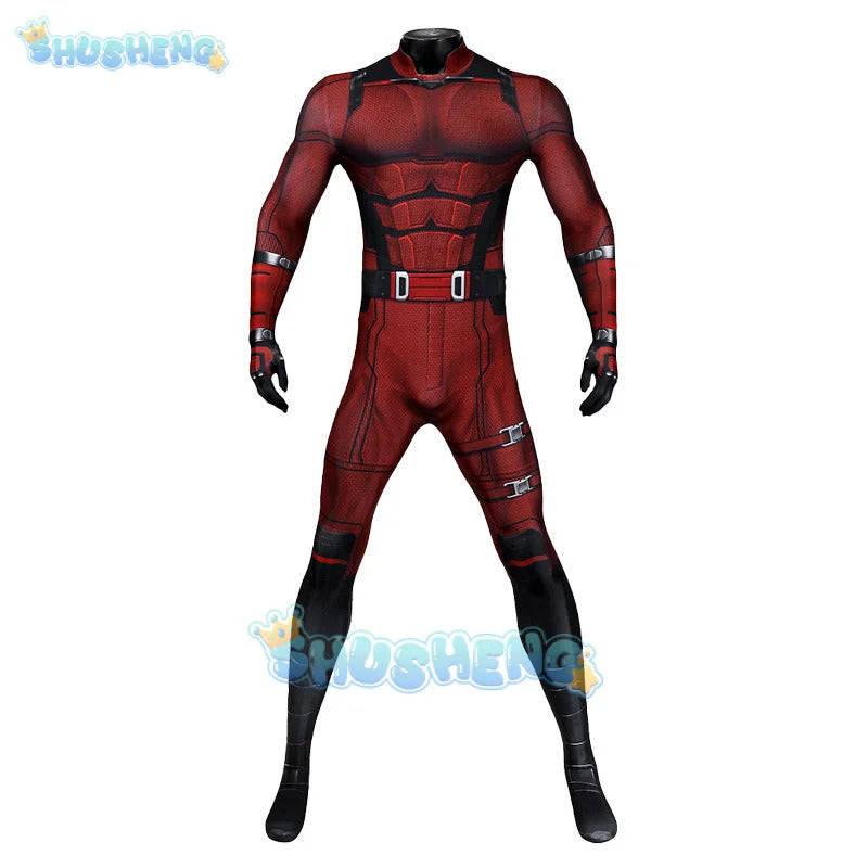 Daredevil‌ Cosplay Costume Jumpsuit Halloween Carnival Party Christmas Play Role Clothes Clothing for Men