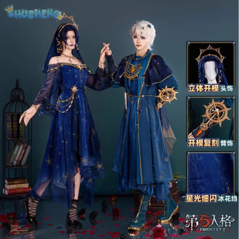 Identity Ⅴ Ada Mesmer Psychologist Emil Patient Cosplay Hengmeng Costume Halloween New Men Women Fashion Prop wig Dress Uniform