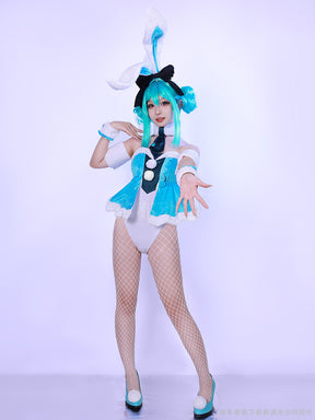 Hatsune Bunny Cave Rabbit Girl Hatsune COS Future Cosplay Anime Costume Set 2024 New Clothing