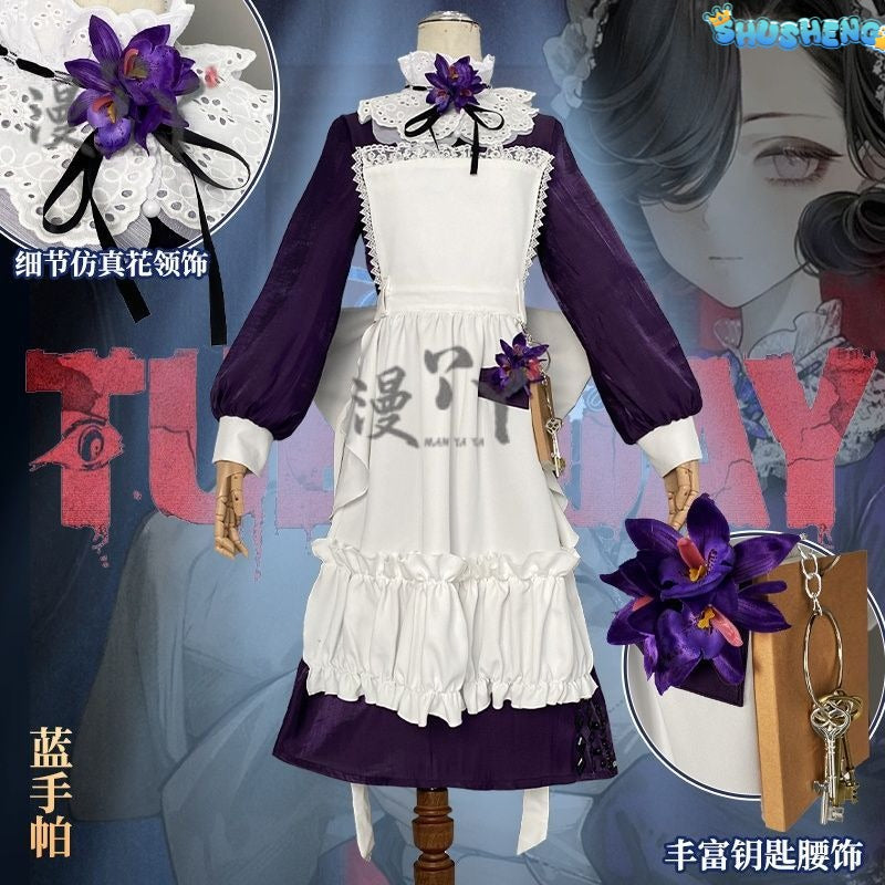 Game Reverse:1999 Tuesday Christine Cosplay Costume St. Pavlov Foundation Deep Purple Maid Dress Woman Sexy Cute Party Suit