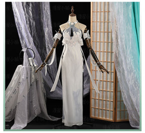 Naraka Bladepoint Viper Ning Cosplay Costume Cheongsam White Snake Role Play Halloween Carnival Uniform Anime Clothing