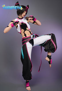 Games Anime New Street Fighter Cos Costumes Juri Han Cosplay Character Uniform Performance Clothes Halloween Carnival