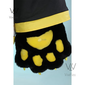 Kagamin Len/Rin Cosplay Costume Rin Kagamin Uniform Len Outfits Ear Cat Claw Cute Halloween Party Play Set for Men and Women