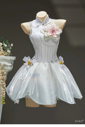 Invisible Woman Susan Storm Richards Cosplay Rivals Costume Halloween Party Women Fantasy Wedding Dress Gloves Socks Sexy Set