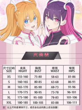 Lilysa Amano Liliel Cosplay Costume Wig Skirt Anime 2.5 Dimensional Seduction Uniform Wings Headwear Halloween Party for Women