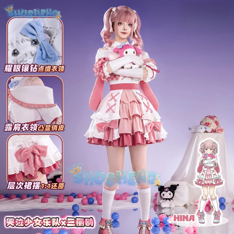 Girls Band Cry‌ Nina 486 Tomo Hina Cosplay Costume Uniform Halloween Carnival Party Christmas Play Role Clothes Clothing