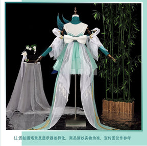Honor of Kings Xiao Qiao Cosplay Costume Green Snake Skin Uniform Suit Dress Halloween Party Outfit Role Play for Adult Girls