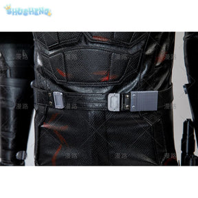 Superhero Matt Murdock Movie Daredevil 2 Cosplay Costume Halloween Men High Quality Leather Tight jumpsuit Gloves Props New Set