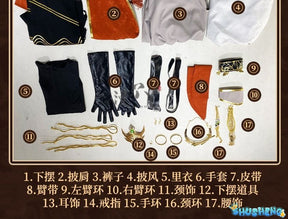 Identity V Naib Subedar Cosplay Costume Mercenary Cos Handsome Fashion Uniforms Activity Party Role Play Clothing Game