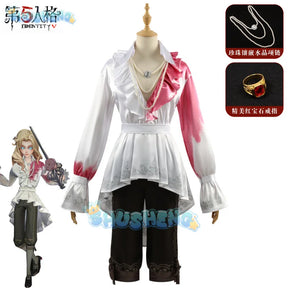 Joseph Desaulniers Cosplay Anime Game Identity V Costume Photographer Uniform Necklace Wig Prop Party Role Play Outfit for Men