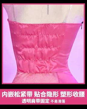 Flora Chongqing 2025 Cosplay Costume Halloween Party New Pink Dress Necklace Prop Set Men Women Fashion Flora Uniform
