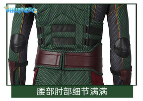 The Boys Season 3 Soldier Boy Cosplay Costume Adult Men Leather Green Superhero Battle Suit Outfit Halloween Role Play Costumes