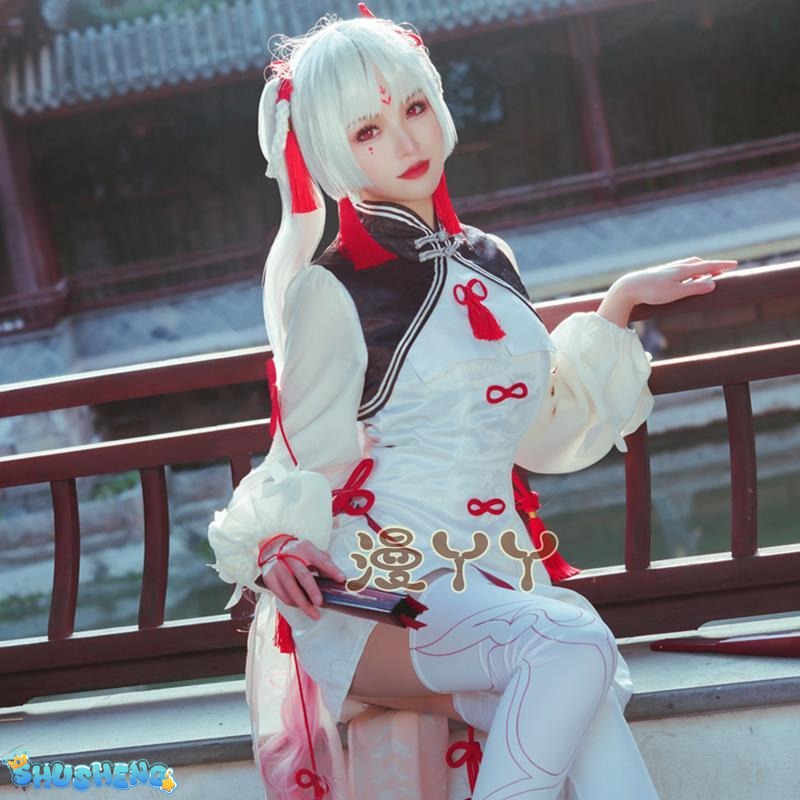 Shiranui Onmyoji Shiranui  Cosplay Costume Halloween party dress female cheongsam