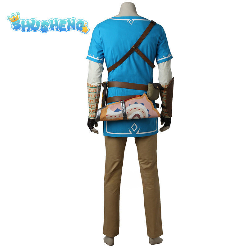 Game The Legend of Zelda Cosplay  Link Costume Shirt Cloak Accessories Sets Adult Kids Outfit For Carnival Party