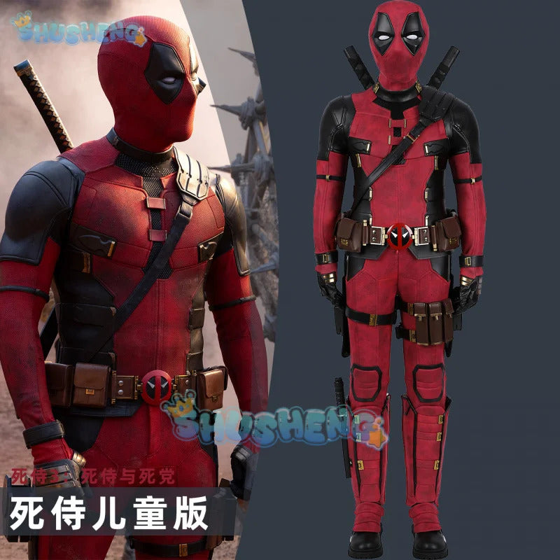 Dead Cosplay pool  Cosutme Wade Winston Wilson Cosplay Costume Children's Edition  Movie Anti-hero Suit Halloween