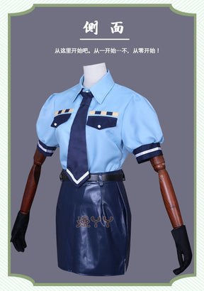 Anime Re:Life In A Different World From Zero Rem Cosplay Costume Wig Sexy Lady Police Officer Hat Uniform for Halloween Party