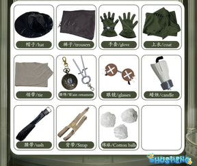 Norton Campbell Prospector Cosplay Identity Ⅴ Costume Hat glasses prop accessorie original skin set party carnival uniform