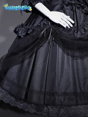 Cosplay Series: Puella Magi Madoka Magica - Madoka Kaname/ Homura Akemi - Mourning Dress doujin Cosplay Costume full set Shushengcos