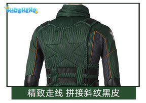 The Boys Season 3 Soldier Boy Cosplay Costume Adult Men Leather Green Superhero Battle Suit Outfit Halloween Role Play Costumes