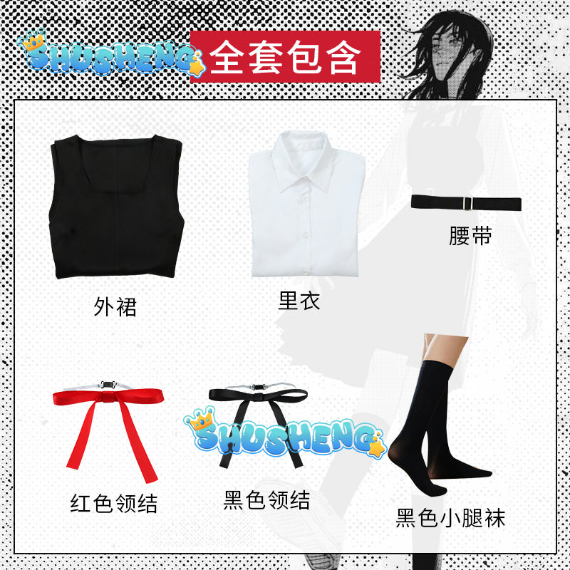 Mitaka Asa Cosplay Costume Outfits Shirt Tie Short Wig Neck Ring Women Anime Uniform Halloween