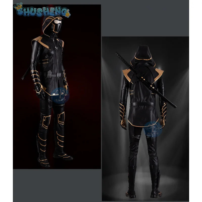 Superhero Hawkeye Cosplay Ronin Costume Shoes masks Thanos Outfits Hoodie Luxious Uniforms Party Carnival for Adult Men Any Size