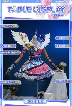 Anime Aikatsu ！Otoshiro Noeru Hoshimiya Ichigo Cosplay constellation Costume Girl Sweet Lolita Dress Wing Prop Halloween Uniform