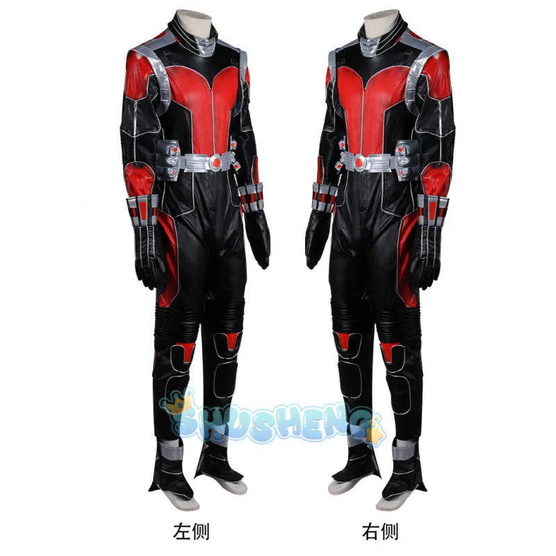 Ant Man Cosplay Scott Lang Costume Jumpsuit, helmet, gloves accessory Halloween party men's Fantasy combat suit set XS-XXXL
