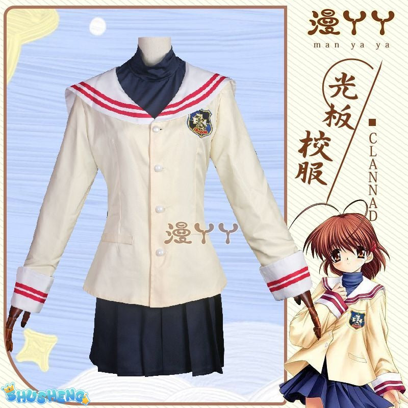 Nagisa Furukawa Cosplay Anime CLANNAD Costume Fujibayashi Kyou School Uniforms Dress Skirt Suit Game School Uniform JK Cos Installation