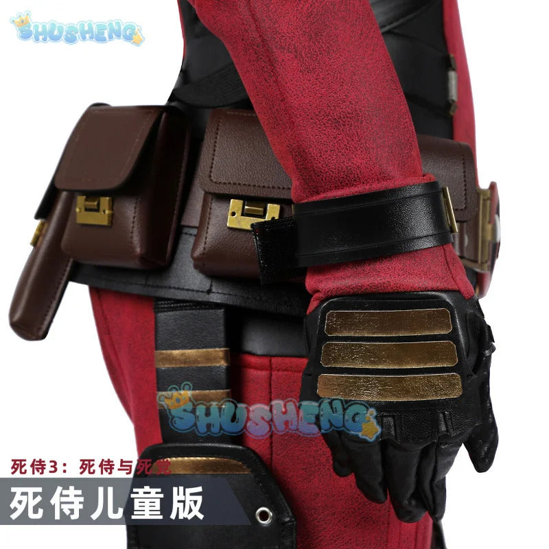 Dead Cosplay pool  Cosutme Wade Winston Wilson Cosplay Costume Children's Edition  Movie Anti-hero Suit Halloween