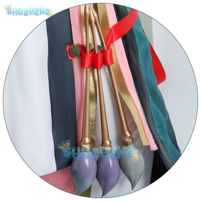 Shusheng wuthering waves Zhezhi cosplay costume wig dress uniform earrings headwear glasses Jinzhou Halloween party women props