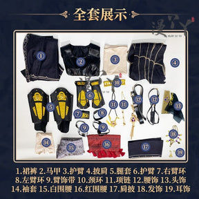 Game Identity V Antiquarian Qi Shiyi Cosplay Costume Crow Cosplay Black Uniforms Halloween Party Role Play Outfit Suit for Woman