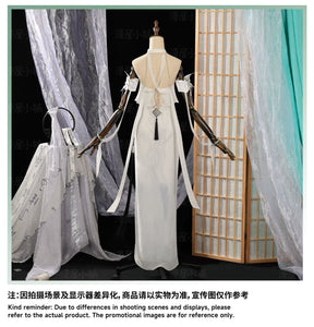 Naraka Bladepoint Viper Ning Cosplay Costume Cheongsam White Snake Role Play Halloween Carnival Uniform Anime Clothing