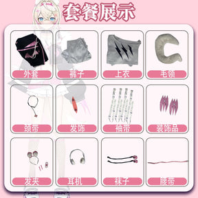 YouTuber VTuber Mococo Abyssgard Cosplay Costume Party Suit Top Skirts Halloween Uniform Anime Clothing Custom Made Shoes