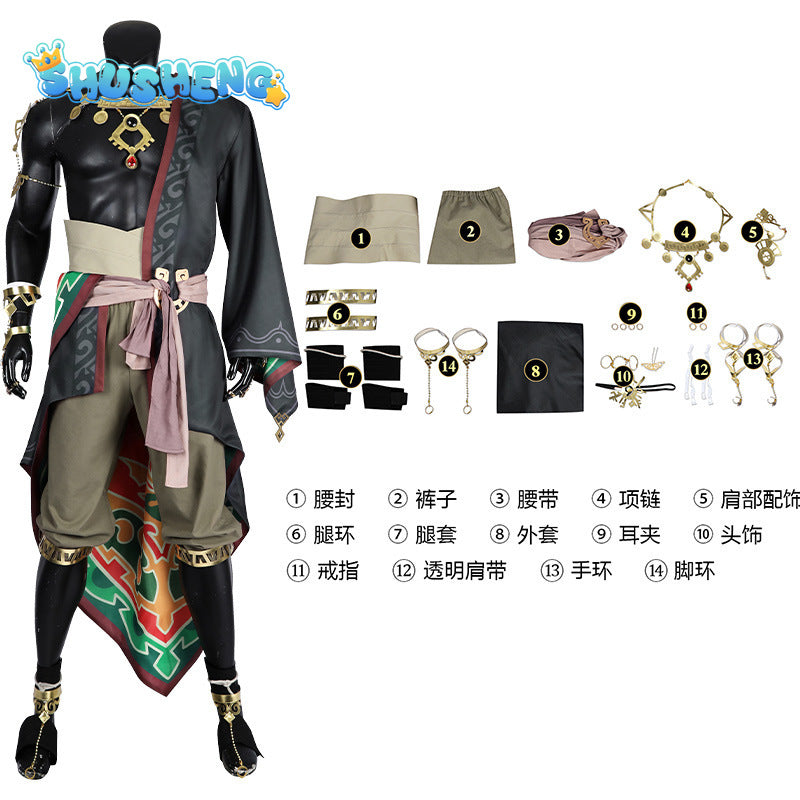 New Game Ganondorf Tears of the Kingdom Cosplay Costume Character Uniform Halloween Carnival Costume Complete Set Men Suit