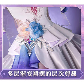 Shusheng-R Honkai: Star Rail Cyrene Women Elegant Dress Uniform Cosplay Costume Headwear props Halloween Party Role Play Outfit