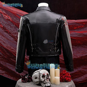 Sylus Cosplay Game Love and Deepspace Costume Handsome and Fashionable Leather Coat Halloween Party Uniform Set Shusheng