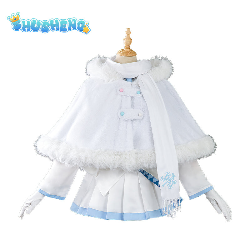 2024 Snow Miku cosplay costume wigs Lolita cute dress hat headwear wig anime Miku Christmas winter snow outfits dress