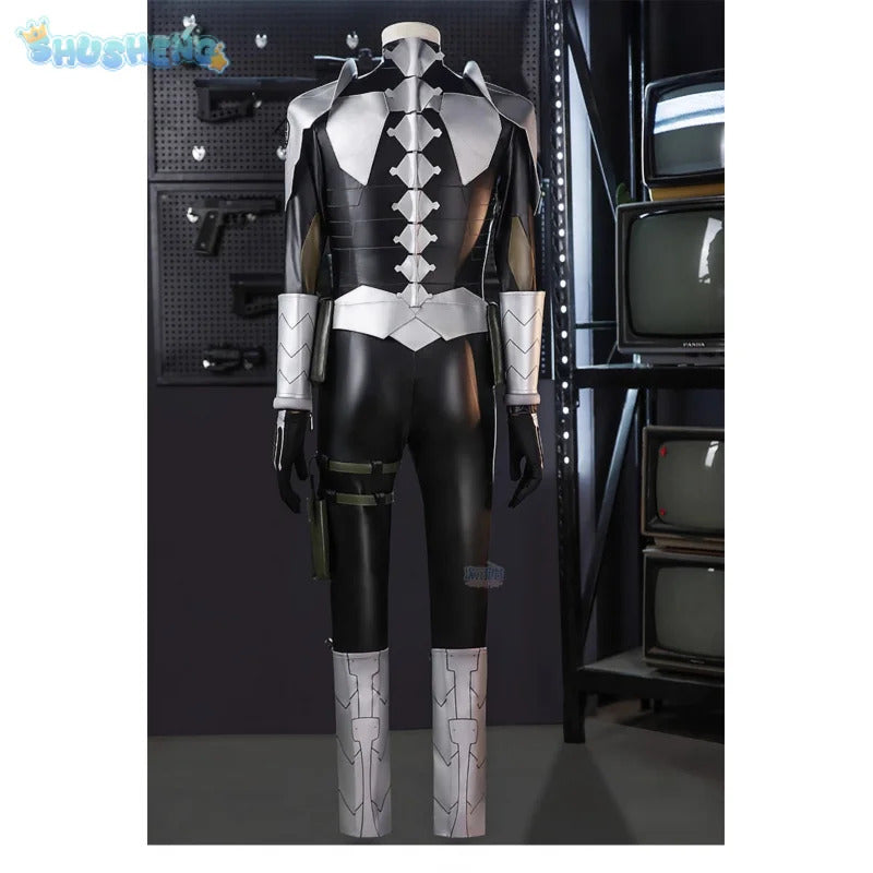 Kafka Hibino  Kaiju Cos No. 8  Cosplay Costume Halloween party high-quality leather jumpsuit shoulder armor prop accessory set