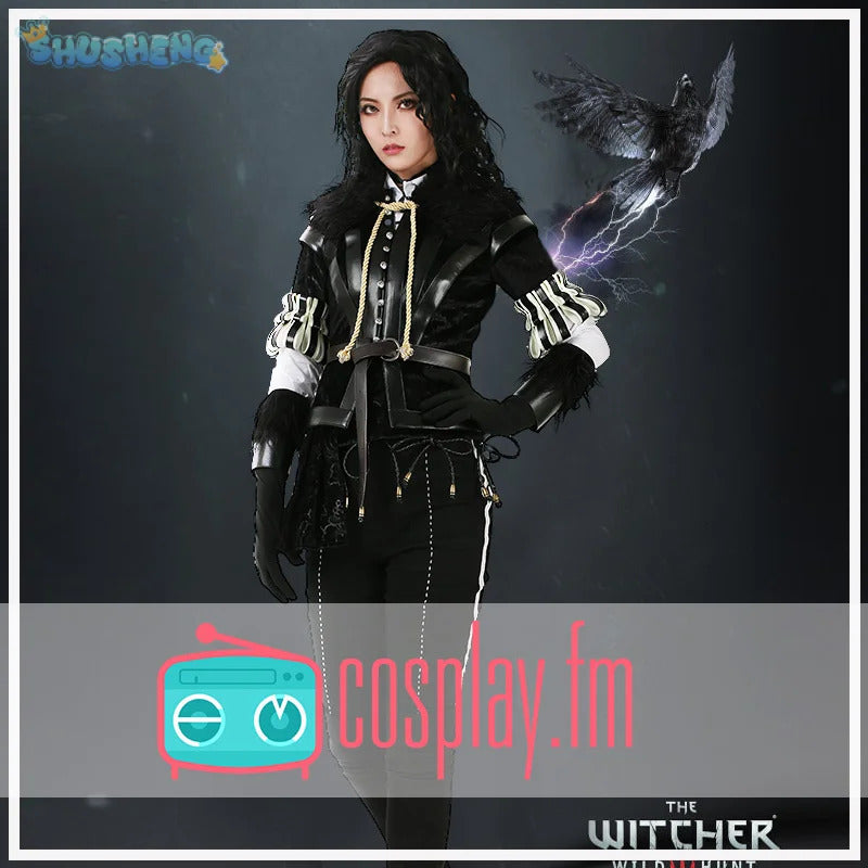 Game Witcher 3 Wild Hunt Cosplay Yennefer of Vengerberg Costume Halloween party fashion leather jacket vest gloves pants suit
