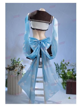 Shusheng-R Azur Lane IJN Yukikaze Cosplay Costume JK Uniform Lovely Uniform Halloween Party Role Play Outfit Women