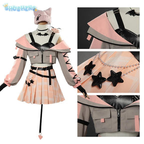 Akiyama Mizuki Momoi Airi Kiritani Haruka Hanasato Minori Little devil Cosplay Pjsk Costume Halloween New JK Prop Wig Uniform