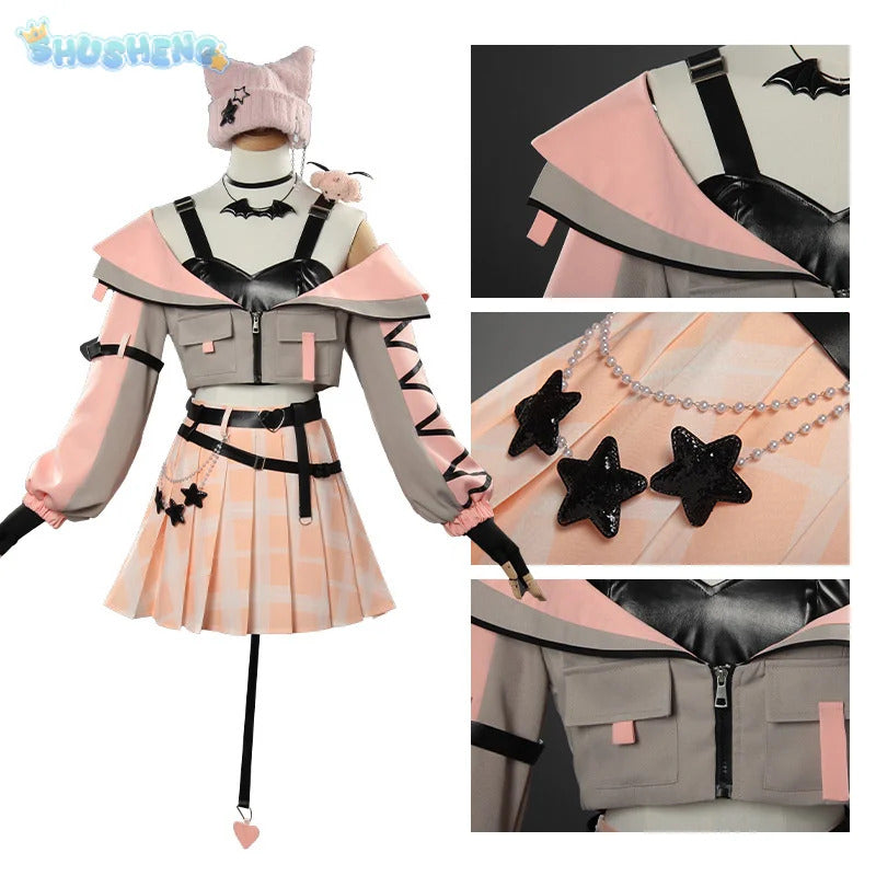 Akiyama Mizuki Momoi Airi Kiritani Haruka Hanasato Minori Little devil Cosplay Pjsk Costume Halloween New JK Prop Wig Uniform