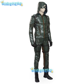 The Arrow Season 5 Green Arrow Cosplay Costume Oliver Quee Outfit Halloween Costumes