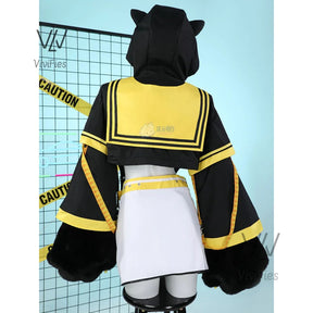 Kagamin Len/Rin Cosplay Costume Rin Kagamin Uniform Len Outfits Ear Cat Claw Cute Halloween Party Play Set for Men and Women